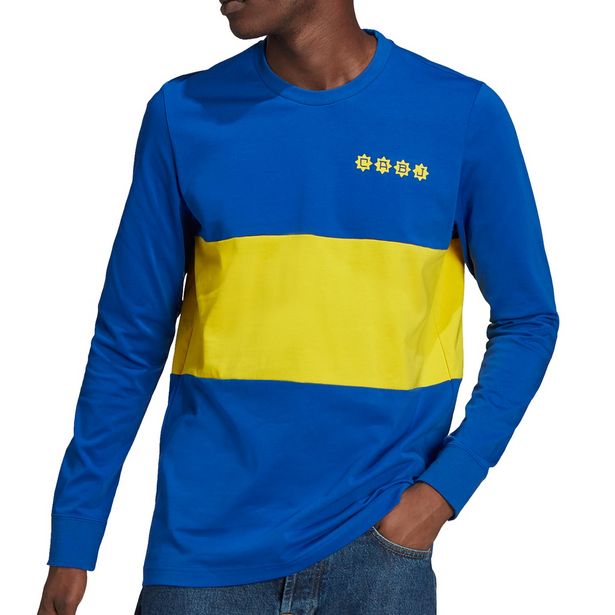 Oferta de Camiseta manga larga adidas Boca Juniors Seasonal Special azul, amarilla, talla S por 38,99€