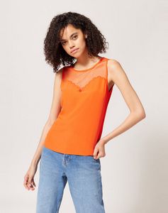 Oferta de Camiseta sin mangas Color Naranja por 13,9€ en Naf Naf