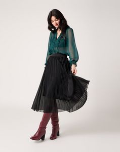 Oferta de Falda plisada con goma Color Negro por 54,9€ en Naf Naf