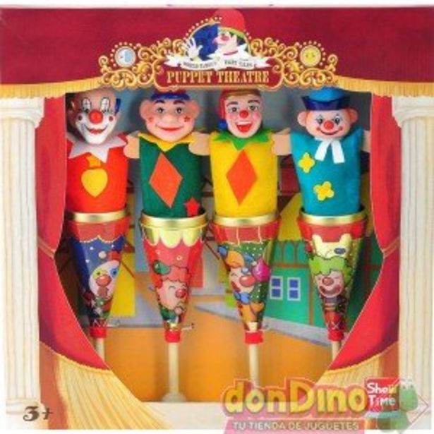 Oferta de 4 marionetas cono metal payasos por 11,95€