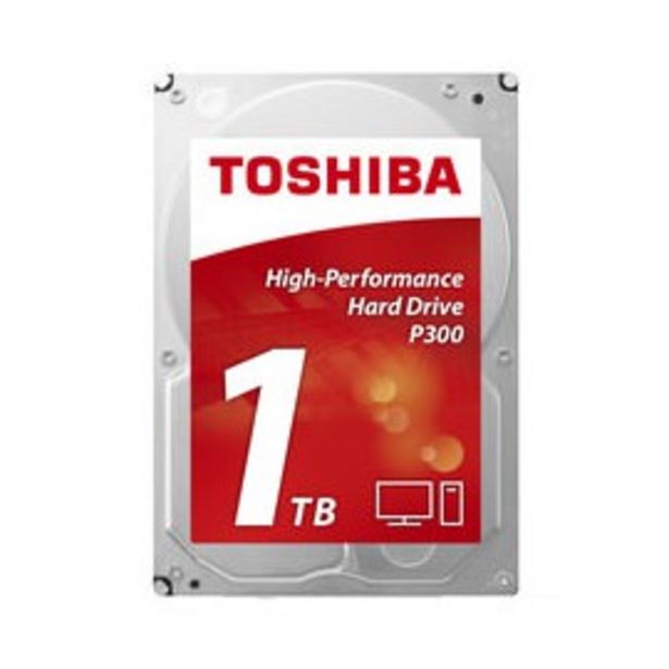 Oferta de DISCO DURO 3.5" TOSHIBA 1TB P300 SATA3 7200RPM 64M por 39,9€