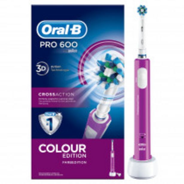 Oferta de Oral-B Pro 600 Adulto Cepillo dental oscilante Púrpura por 29€