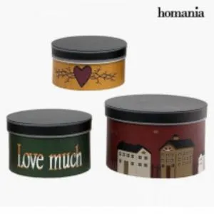 Oferta de CAJA DECORATIVA HOMANIA 2687 (3 PCS) RED por 5,5€ en Miró