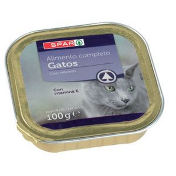 Oferta de Comida para gatos (salmón) tarrina 100g por 0,45€