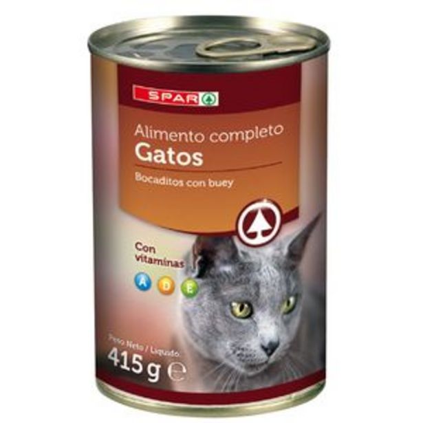 Oferta de Comida para gatos (buey) lata 415g por 0,65€
