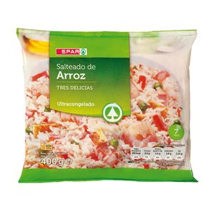 Oferta de Salteado de arroz tres delicias bol. 400g por 1,89€ en Plenus Supermercados