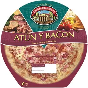 Oferta de Pizza de atún y bacon pte. 405g por 3,19€ en Plenus Supermercados