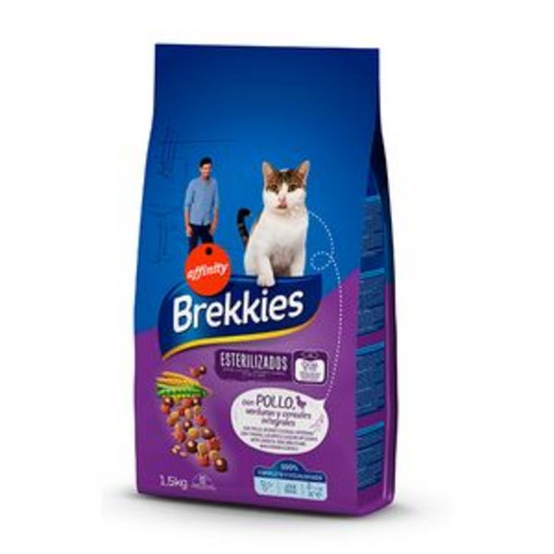 Oferta de Comida para gatos Brekkies esteriliz. bol. 1,5kg por 4,45€