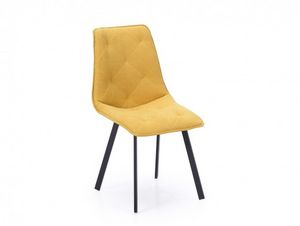 Oferta de Pack 2 sillas de comedor vintage con costuras decorativas tapizadas color mostaza por 174,24€ en Merkamueble