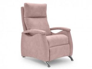 Oferta de Sillón relax tapizado color rosa por 511,83€ en Merkamueble
