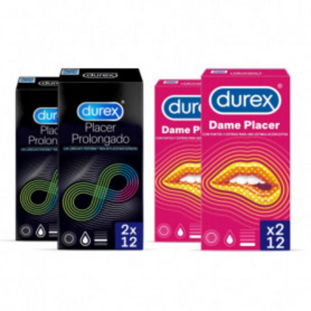 Oferta de Durex Preservativos Retardantes Placer Prolongado 2x12 + Dame Placer 2x12 por 30,99€