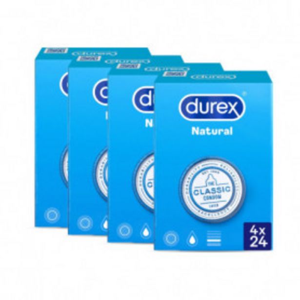 Oferta de Durex Preservativos Originales Naturales Natural Comfort - 4x24u - 96 Condones por 33,69€