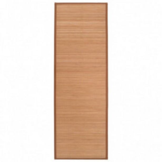 Oferta de Esterilla de yoga de bambú 60x180 cm marrón por 25,44€
