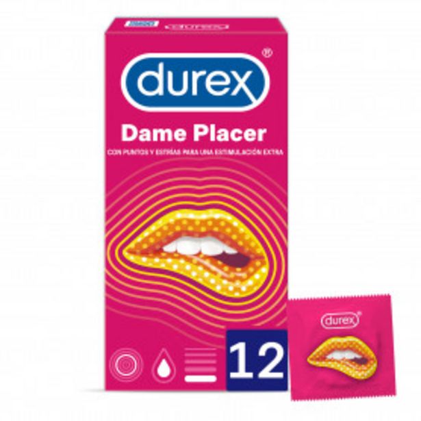 Oferta de Durex Preservativos Dame Placer con Puntos y Estrías - 12 condones por 7,58€