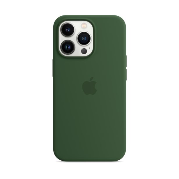 Oferta de REACONDICIONADO Apple funda de silicona con MagSafe para el iPhone 13 Pro, Verde trébol por 25,08€