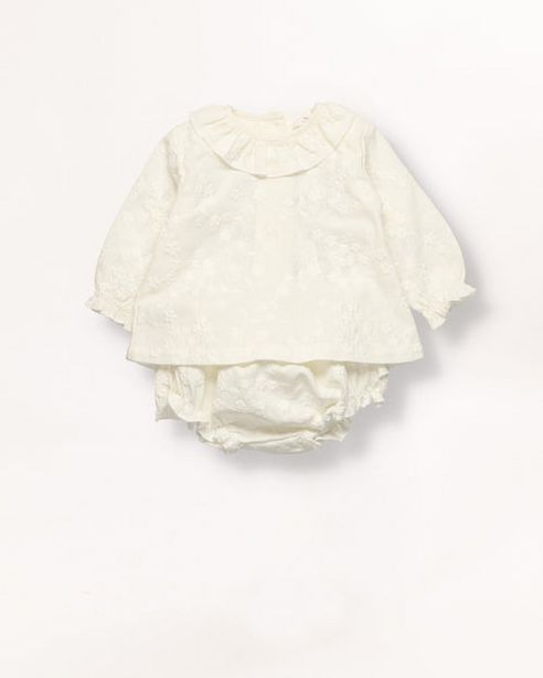 Oferta de Conjunto bebé niña con tejido bordado por 34,5€ en Neck&Neck