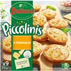 Oferta de Piccolinies amb 3 formatges BUITONI, envàs 270 grams por 3,19€ en Plusfresc