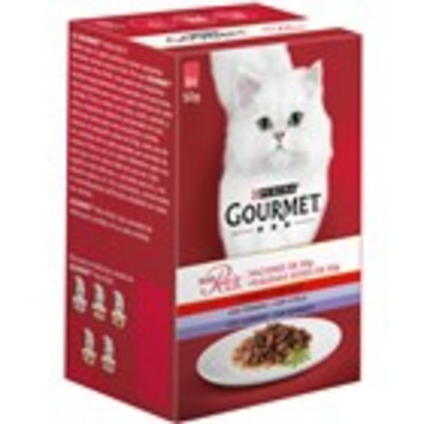 Oferta de Menjar humit per gats de carn GOURMET MON PETIT, paquet 6 ut por 2€