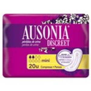 Oferta de Compresa mini Discreet AUSONIA, paquet 20 unitats por 3,29€ en Plusfresc