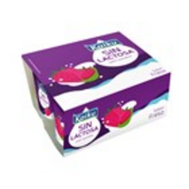 Oferta de Iogurt sense lactosa amb maduixa KAIKU, 4 unitats 500 grams por 1,5€