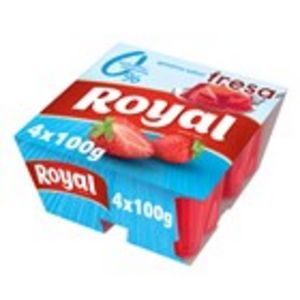 Oferta de Gelatina de maduixa 0% m.g. ROYAL, pack 4 uts 400 gr. por 1,45€ en Plusfresc
