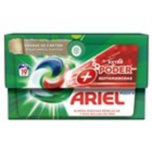 Oferta de Detergent pods extra poder llevataques ARIEL 19m, 476 grams por 7,95€ en Plusfresc