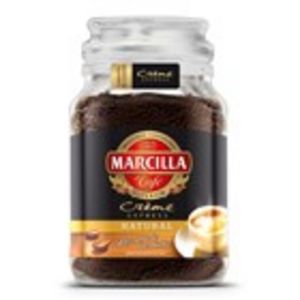 Oferta de Cafè soluble creme express natural MARCILLA, flascó 200 grs por 6,56€ en Plusfresc
