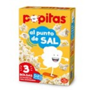 Oferta de Panís per fer crispetes salades POPITAS, pack 3 uts 300 grs por 1,95€ en Plusfresc