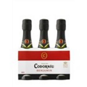 Oferta de Cava brut CODORNIU extra, mini pack 3 unitats 20 cl. por 5,99€ en Plusfresc