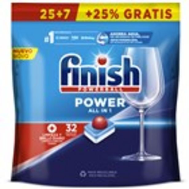 Oferta de Detergent per a rentaplats FINISH tot en 1, 25 unitats por 7,89€