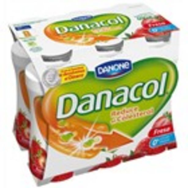 Oferta de Iogurt líquid de maduixa DANONE DANACOL, pack 6 unitats por 2,99€