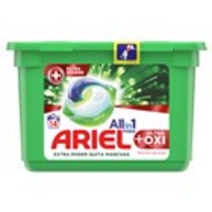 Oferta de Detergent caps ultra oxy ARIEL 14 mesures, 460 grams por 3,99€ en Plusfresc