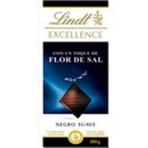 Oferta de Xocolata excellence flor de sal LINDT, 100 grams por 1,94€ en Plusfresc
