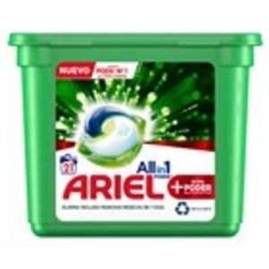 Oferta de Detergent pods ultra oxy ARIEL 21m, 499 grams por 7,95€ en Plusfresc