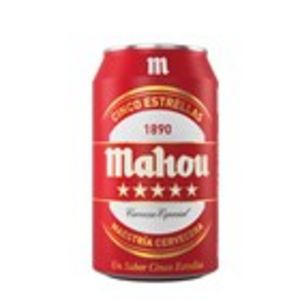 Oferta de Cervesa 5 estrellas MAHOU, llauna 330 ml por 0,75€ en Plusfresc