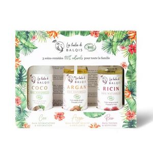 Oferta de Les Huiles De Balquis Lote Coco + Argan + Ricin por 14,49€ en NutriTienda