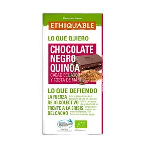 Oferta de Chocolate Negro Con Quinoa De Ecuador Y Costa Marfil Ecológico 100g por 2,39€ en NutriTienda