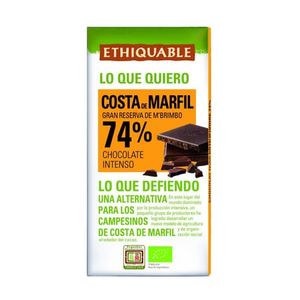 Oferta de Chocolate Negro Costa De Marfil 74% Ecológico 100g por 2,43€ en NutriTienda
