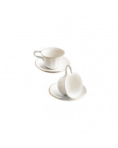 Oferta de Set de 4 tazas de té con platillos colección Odette Gold por 106,24€