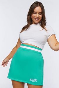 Oferta de Plus Size Malibu California Mini Skirt por 17€ en Forever 21