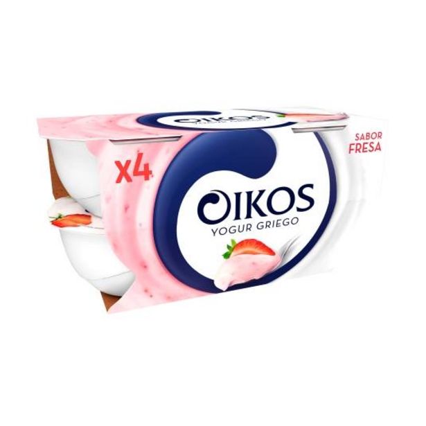 Oferta de Yogur griego fresas, pk-4 por 1,95€