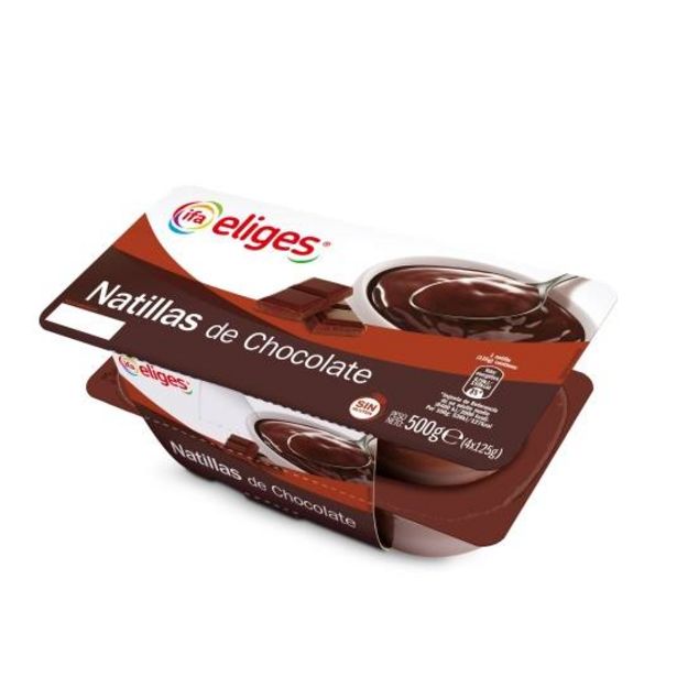 Oferta de Natillas de chocolate 125g, pk-4 por 0,69€