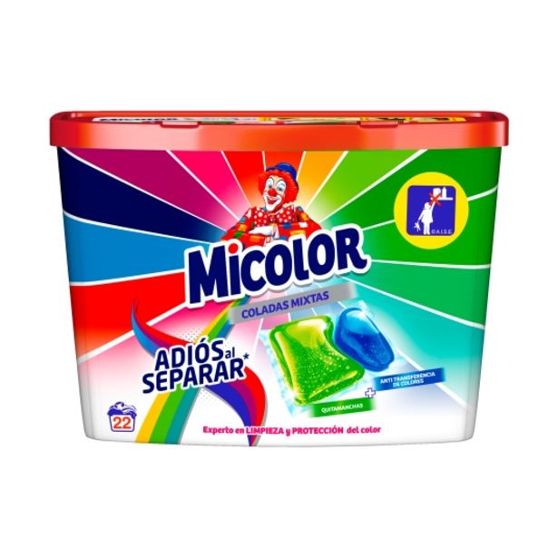 Oferta de Detergente color aas cápsula, 22 lavados por 5,68€