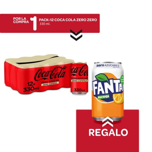 Oferta de Cola zero zero, pk-12 + fanta zero naranja por 9,12€