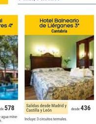 Oferta de Hotel Balneario de Llérganes 3  Cantabria  desde 436  por 