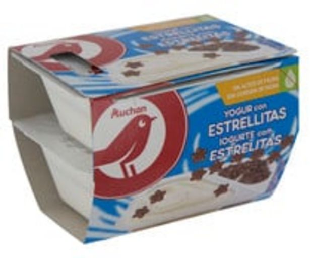 Oferta de Yogur de vainilla con estrellas de chocolate con leche PRODUCTO ALCAMPO 2 x 125 g. por 0,74€