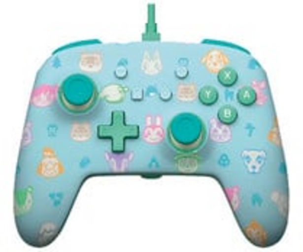 Oferta de Mando con cable para Nintendo Switch con diseño Animal Crossing color azul pastel, NINTENDO. por 23,9€
