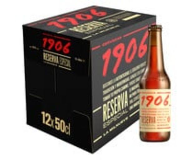 Oferta de Cervezas 1906 Reserva Especial pack de 12 botellines de 33 cl. por 11,47€