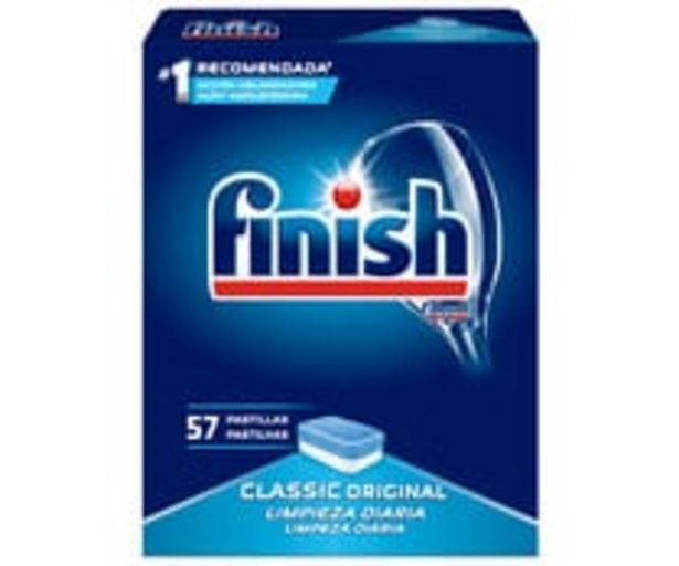 Oferta de Detergente en pastillas para lavavajillas FINISH 57 uds. 929,1 g. por 6,39€
