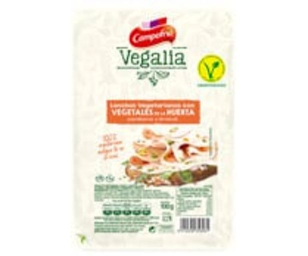 Oferta de Producto vegetariano cocido a base de clara de huevo y verduras (zanahoria y brócoli) CAMPOFRIO Vegalia 100 g. por 1,48€